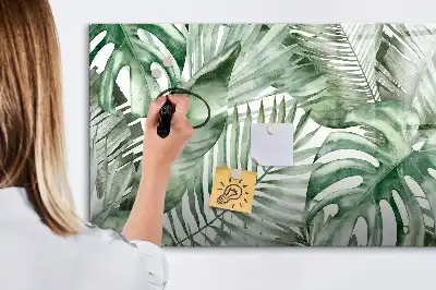 Quadro magnético para desenho estampa de folhas de plantas