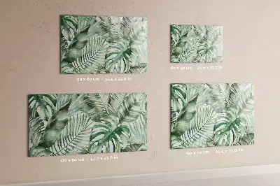 Quadro magnético para desenho estampa de folhas de plantas