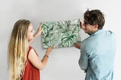 Quadro magnético para desenho estampa de folhas de plantas