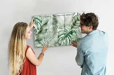 Quadro magnético para desenho estampa de folhas de plantas