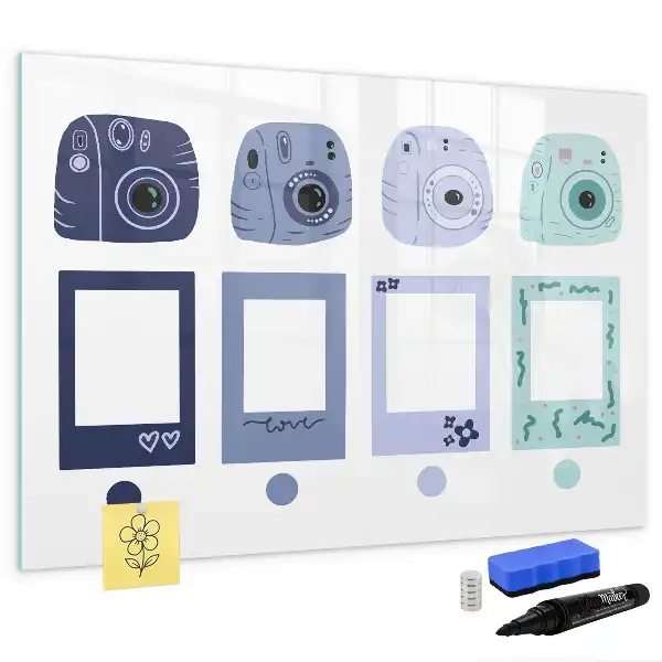 Quadro magnético para desenhar molduras estilo polaroid