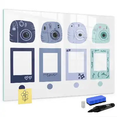 Quadro magnético para desenhar molduras estilo polaroid