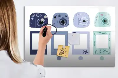 Quadro magnético para desenhar molduras estilo polaroid