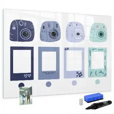 Quadro magnético para desenhar molduras estilo polaroid