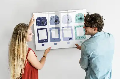 Quadro magnético para desenhar molduras estilo polaroid