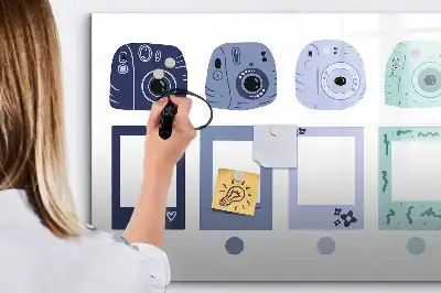 Quadro magnético para desenhar molduras estilo polaroid