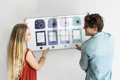 Quadro magnético para desenhar molduras estilo polaroid