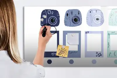 Quadro magnético para desenhar molduras estilo polaroid