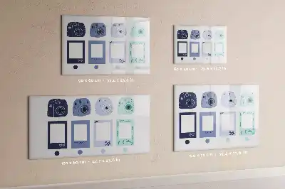 Quadro magnético para desenhar molduras estilo polaroid