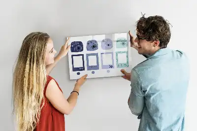 Quadro magnético para desenhar molduras estilo polaroid