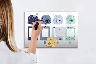Quadro magnético para desenhar molduras estilo polaroid