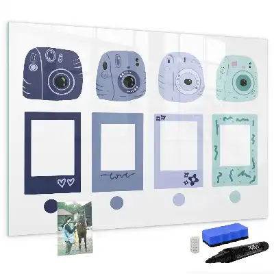 Quadro magnético para desenhar molduras estilo polaroid