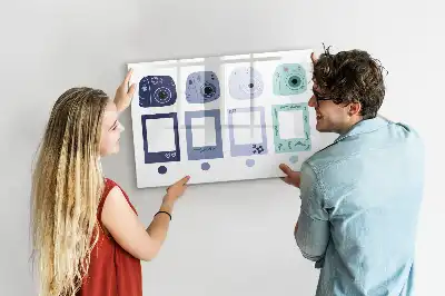 Quadro magnético para desenhar molduras estilo polaroid