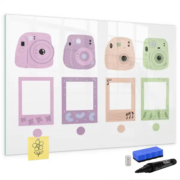 Quadro magnético para escrita conjunto de câmeras