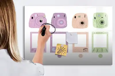 Quadro magnético para escrita conjunto de câmeras