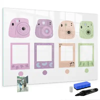 Quadro magnético para escrita conjunto de câmeras
