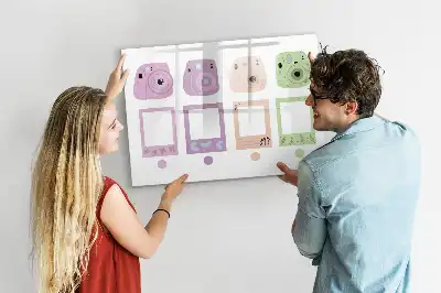 Quadro magnético para escrita conjunto de câmeras