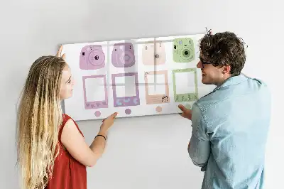 Quadro magnético para escrita conjunto de câmeras