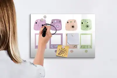Quadro magnético para escrita conjunto de câmeras