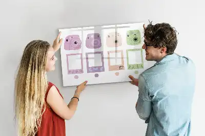 Quadro magnético para escrita conjunto de câmeras