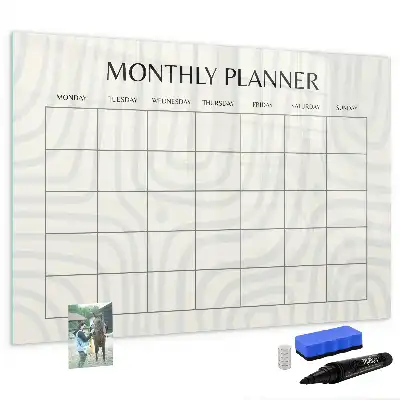 Quadro magnético para desenhar planner mensal