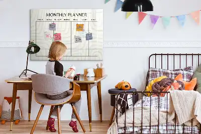 Quadro magnético para desenhar planner mensal