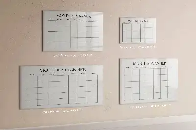 Quadro magnético para desenhar planner mensal