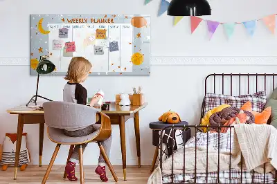Quadro magnético para desenhar planner semanal