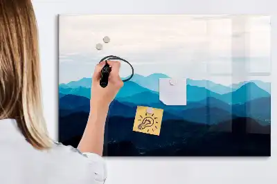 Quadro magnético para desenho tema água em aquarela