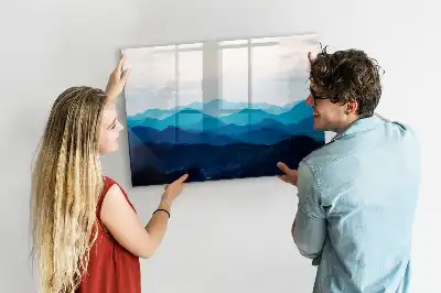 Quadro magnético para desenho tema água em aquarela