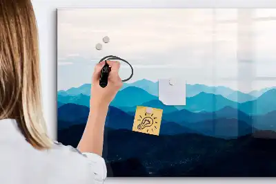 Quadro magnético para desenho tema água em aquarela