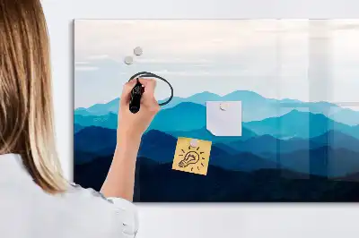 Quadro magnético para desenho tema água em aquarela