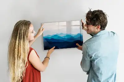 Quadro magnético para desenho tema água em aquarela