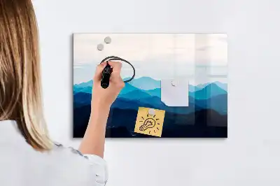 Quadro magnético para desenho tema água em aquarela