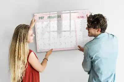 Planner mensal infantil quadro magnético para escrever