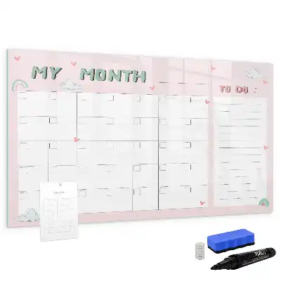 Planner mensal infantil quadro magnético para escrever
