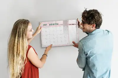 Planner mensal infantil quadro magnético para escrever