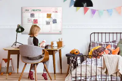 Planner mensal infantil quadro magnético para escrever