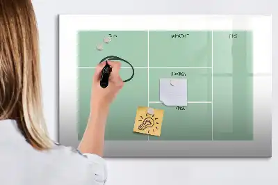 Quadro magnético para desenhar organizador de mesa