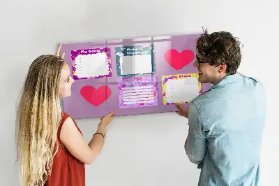 Quadro magnético para desenho modelo notas assustadoras