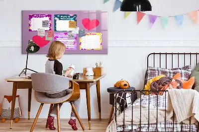 Quadro magnético para desenho modelo notas assustadoras