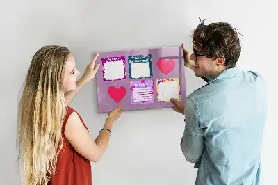 Quadro magnético para desenho modelo notas assustadoras