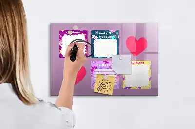 Quadro magnético para desenho modelo notas assustadoras