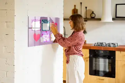 Quadro magnético para desenho modelo notas assustadoras