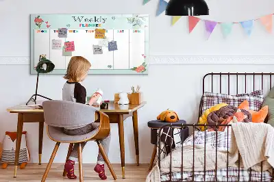 Quadro magnético para desenhar planner semanal