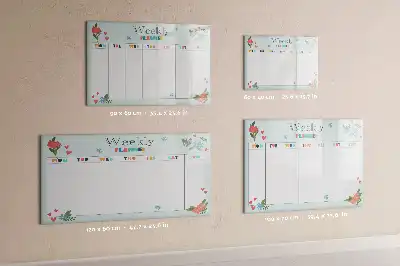 Quadro magnético para desenhar planner semanal