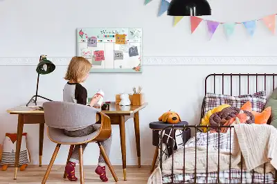 Quadro magnético para desenhar planner semanal