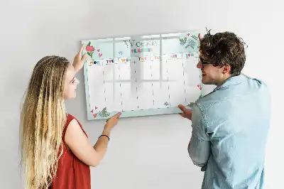 Quadro magnético para desenhar planner semanal