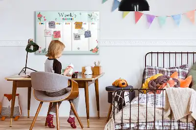 Quadro magnético para desenhar planner semanal