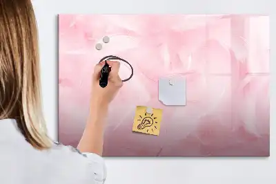 Quadro magnético para escrever estampa de abstração de penas